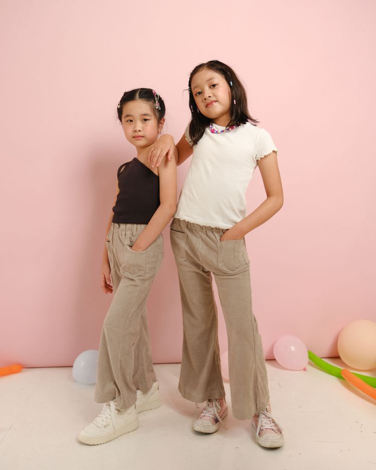 Ensemble Fille Mustard Pie - Pantalon Skinny Velours Côtelé Taille 10 + Top Manches Longues Taille 12, Neuf